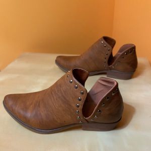 Brown Embellished Booties